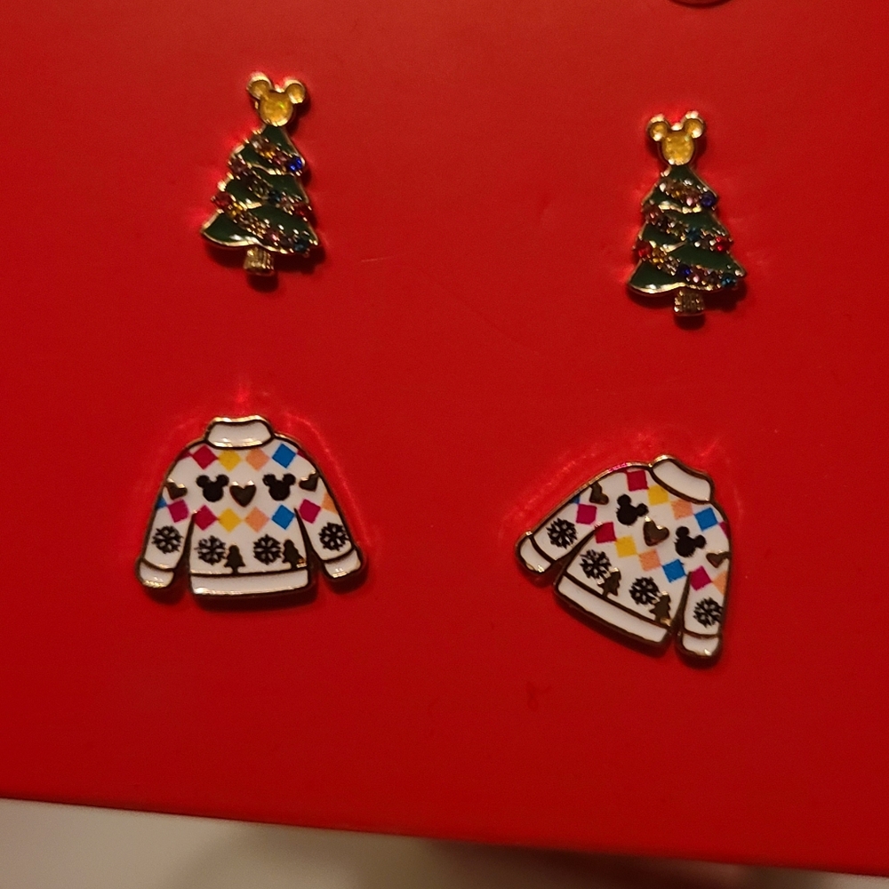 Disney BaubleBar Holiday 3 Pair Of Christmas Earrings Set - Picture 8 of 11